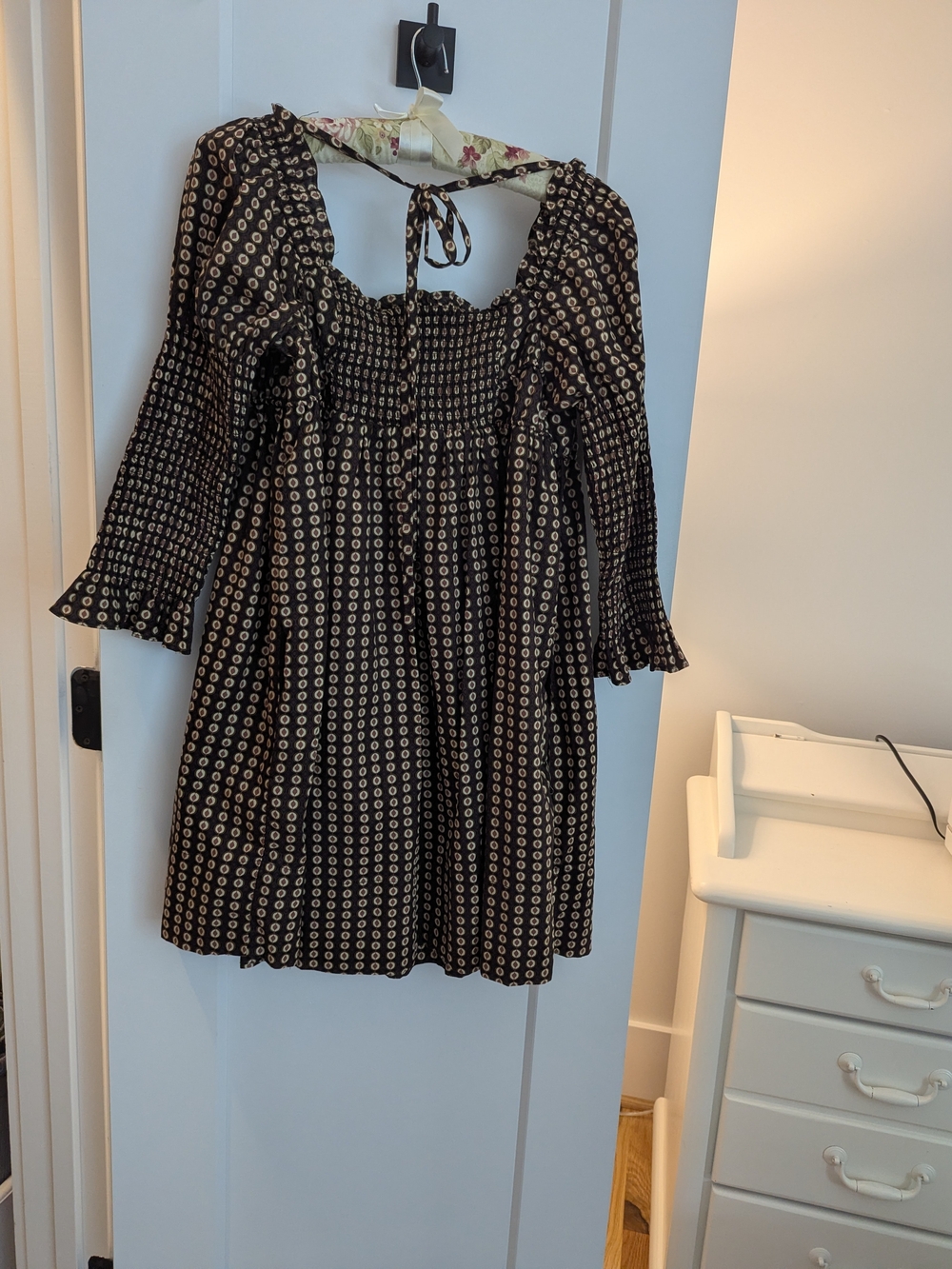 Free, People Star Dipped Tiered Smocked Button Front Dress